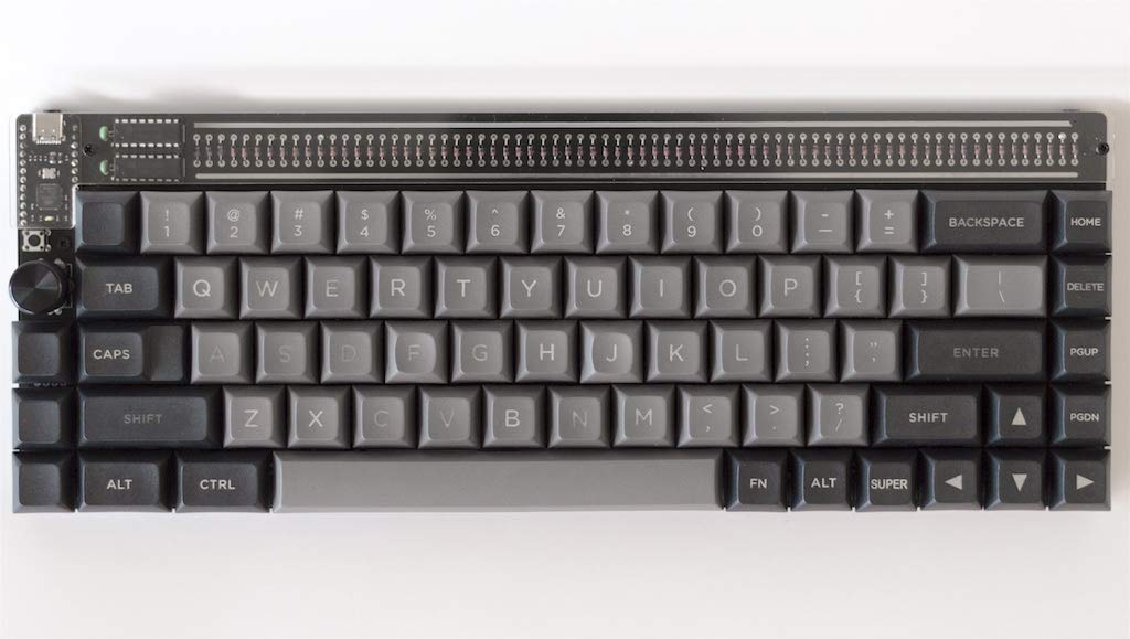 nullbits Nibble 65% 72 Key Programmable QMK Mechanical Keyboard Kit (Black)