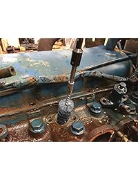 Limpiador profesional de asiento de inyector diesel IPA 8090B y kit de cepillos universales industriales, Acero inoxidable, Negro