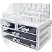 Wander Agio Bathroom Makeup Art Tool Accessories Organizer Acrylic Jewelry and Cosmetic Storage Display Brushes Boxes 2 Set