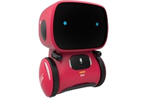 98K Kids Robot Toys for Girls and Boys, Voice Control and Touch Sensor Interactive Smart Talking Robots Intelligent Partner and Teacher with Singing, Dancing, Repeating, Toy Gifts for Kid Age 3 and Up