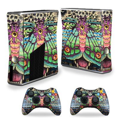 MightySkins Skin Compatible with X-Box 360 Xbox 360 S Console - Jaguar Moth | P…