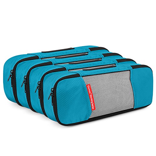 Gonex Packing Cubes Travel Luggage Organizers Different Set 4 Slim Blue