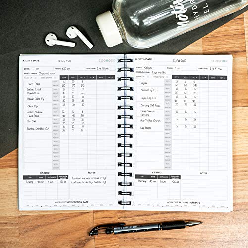 Clever Fox Fitness & Workout Journal/Planner Daily Exercise Log Book to