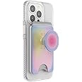 PopSockets Phone Wallet with Expanding Grip and Adapter Ring for MagSafe®, Phone Card Holder, Wireless Charging Compatible, Wallet Compatible with MagSafe - Aura