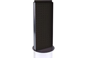 Azar Displays 700509-BLK Pegboard Two-Sided Non-Revolving Counter Display, Black Solid Color