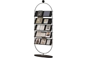 Newspaper Display Rack Retro Newspaper Rack Solid Wood Magazine Rack Cherry Wood Reading Display Rack Living Room Floor-Stand