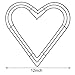 Pack of 2 Heart Shaped Wire Wreath Frame 12 Inches Dark Green Metal Wreath Frame for DIY, Floral Decorations on Weddings, Proposal, Greeting Party, Celebrations