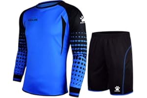 KELME Soccer Goalie Jersey Padded Uniform Kit - Goalkeeper Jersey, Shorts, Socks - Mens Football Padded Shirt Kids/Adult size
