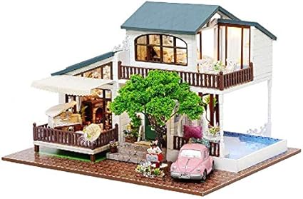 Xsly London Ferienhaus Handgemachte Montage Villa Modell Kreative Duplex Bausteine Kleines Haus Mit Musik For Kinder Diy Bauen Zusammen Stacked Spielzeug Geschenk Amazon De Kuche Haushalt