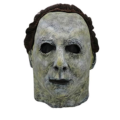 Clearance Scary Halloween Mask,Terror Ghost Devil Mask Dance Party Scary Biochemical Alien Zombie Caps Mask,Cosplay Prop Toy (B)