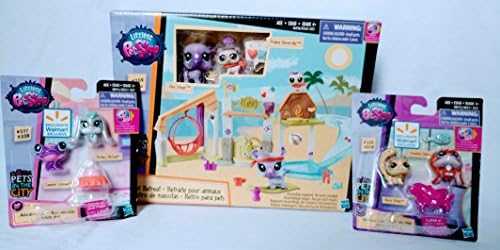 Littlest Pet Shop Pets in the City Pet Retreat with 2 BONUS Mini-Figure 2-Pack Exclusive Bundle - 3 pieces