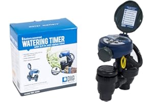 DIG RBC 8000 Battery Powered Irrigation Automatic Controller with 3/4" Anti-Siphon Valve - Advanced, Safe, and Convenient for Sprinklers or Drip Irrigation System