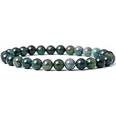 Handmade Stretch Gemstone Bead Bracelet - 6mm Natural Beaded Bracelet - 6.7 Inch Adjustable Healing Jewelry Gift for Women