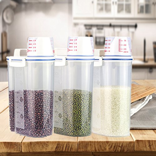 QOJA kitchen food cereal grain bean rice hand with measuring cup