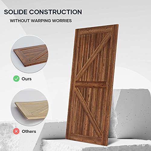 EaseLife 36in x 84in Sliding Barn Door with 6.6FT Barn Door Hardware