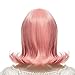 YOPO Wig, Short Wavy Pink Wigs for Women, 16'' Cosplay Medium Length Wig(Pink)