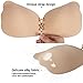 NUOYI Women's Strapless Self Adhesive Silicone Invisible Push-up Bras , Pack of 3, 1 black,2 beige