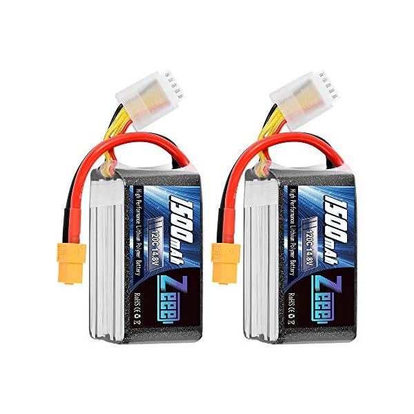 Zeee 4S LiPo Akku 1500mAh 14,8V 120C mit XT60 Steck für UAV Drones FPV Rennrad Quadcopters Flugzeug Hubschrauber RC Boot…