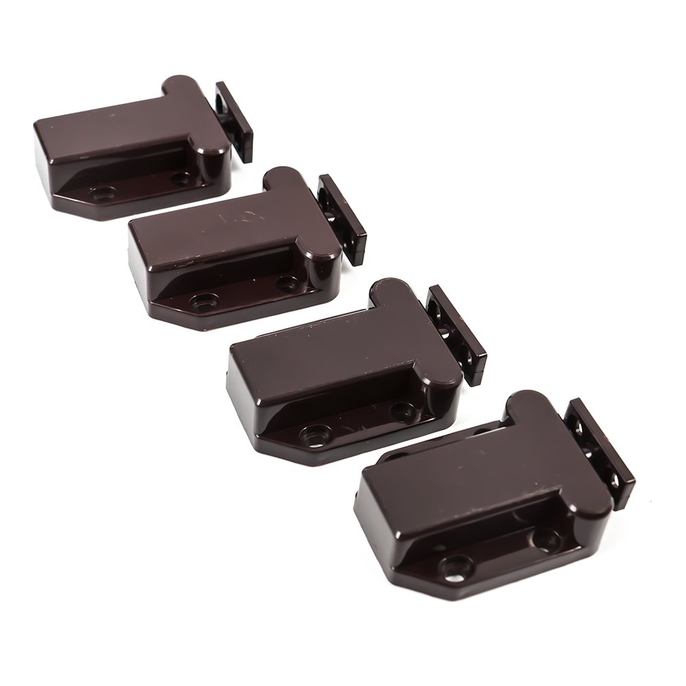 4X Push to Open System Damper Buffer for Door Cabinets Drawers 4kg Pressure loft - Black