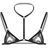 Men Sissy Lace Bra Bralette Tops Crossdresser Gay Underwear Strap Girly Halter Sexy Lingerie Sleepwear Nightwear
