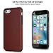 TENDLIN iPhone 6s Case, Premium Leather Back Flexible TPU Silicone Hybrid Soft Slim Cover Case for iPhone 6 and iPhone 6s (Brown)