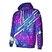 SAYM Unisex Galaxy Pockets 3d Pullover Hoodie Hooded Sweatshirts Hoodies NO25 M