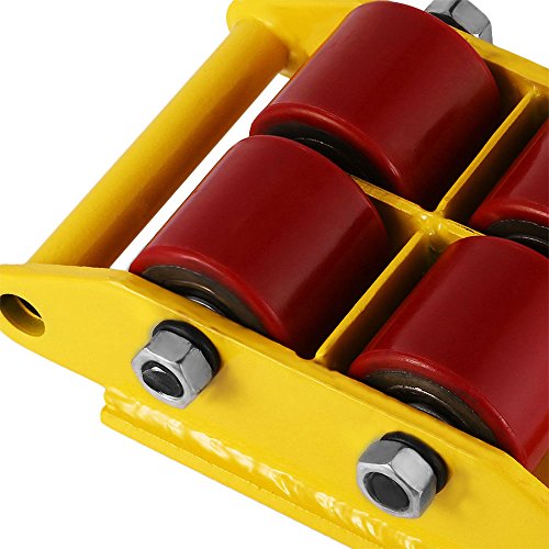PROMOTOR Industrial Machinery Mover 12 Ton 26456 lbs, Machinery Skate with w/Steel Rollers Cap 360 Degree