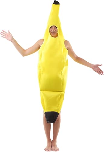 Amazon Madrugada 驚異の質感 まるごと バナナ 人間 ファニーな ハロウィン 着ぐるみ 仮装 コスチューム 男女共用 Mサイズ S421 コスプレ 仮装 通販