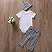 Cute 3pcs Newborn Baby Boys Little Man Romper+Beard Pants+Hat Outfits Set