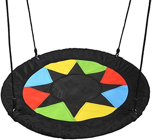Play Platoon Flying Saucer Tree Swing - 400 lb Weight Capacity, Fully Assembled, Easy to Install
