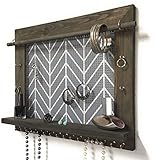 Jewelry Organizer, Earring Holder, Necklace Holder, Barnwood Frame, Jewelry Holder, Jewelry Display, Hanging Jewelry Organizer, Wood Jewelry Organizer, Wall Mount Jewelry Holder