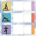 The Best Card Company - 10 Blank Yoga Note Cards (4x 5.12 Inch) - Boxed Notecards with Envelopes, Cute Animal Cards, Zen Assortment - Sloth Yoga AMQ6255OCB-B1x10