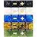 Wiz Dice - Fudge Dice GM Starter Set - Polyhedral Dice Set with a Dice Bag for Tabletop RPG Adventure Games - D6 Dice with Plus, Minus and Blank Faces for Fudge RPG Systems - Terrestrial - 20 ct
