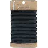 Minihope no-metal elastic hair ties, women's black thick large elastics, 5MM for thick hair 24 Count