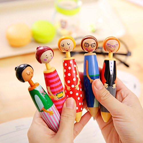 Cartoon People Kawaii BallPoint Pen Cute Office School Supply Students Kids Gift