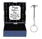 Father's Day Gift for Dad Thank You for Helping Me Build My Life Happy Father's Day Hammer Keychain & Gift Box Bundle
