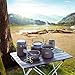 Overmont Camping Kettle Camp Tea Coffee Pot Aluminum 27/42 FL OZ Outdoor Hiking Gear Portable Teapot Lightweight with Silicon Handle (L with Cup)