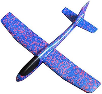 Silveroneuk EPP Foam Hand Throw Airplane Model Glider Plane Kids Toys (Navy Blue)(48cm)