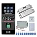 HFeng Door Access Control System Kit IP/TCP RFID Biometric Fingerprint Keypad Electric Bolt Lock+ Power Supply Support USB/RS485 Attendance Machine 3000 User Capacity 125KHz EM Key Card