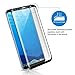 Atill - S8 Plus Black Tempered Glass Samsung Screen Protector 3D Curved Full Coverage Ultra Clear Shatter (Black)