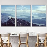 3 Piece Framed Canvas Wall Art Snow Mountain Canvas Prints Home Artwork Decoration for Living Room,Bedroom - 16