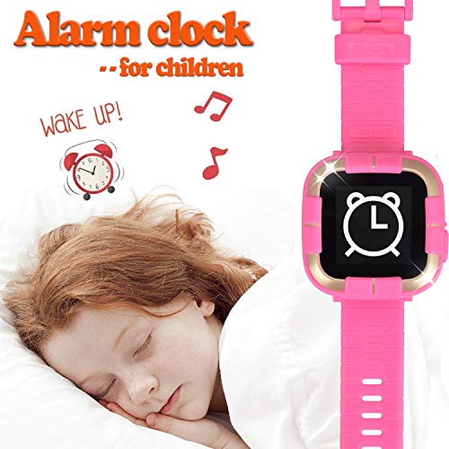 1.5 "Touch Kids Game Smart Watch [Walkie Talkie Edition] for Ages 3-12 Boys Girls Toddlers Digital Wrist Watch with Camera Pedometer Alarm Kids Electronic Learning Toy Birthday Gift-Pink - Thumbnail 6