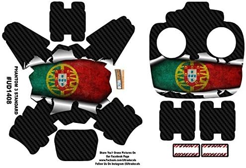 Ultradecal Portugal Flag DJI Phantom 3 Standard Decal Skin Wrap Sticker