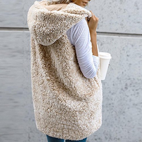 image for Tsmile Womens Vest Coat Fashion Winter Warm Faux Fur Hoodie Outwear Ca