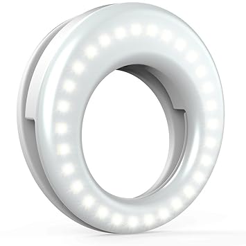 36 LED Selfie Ring Licht, 3 Stufen, wiederaufladbar, geeignet für Smartphones und Tablets, Selfie Light