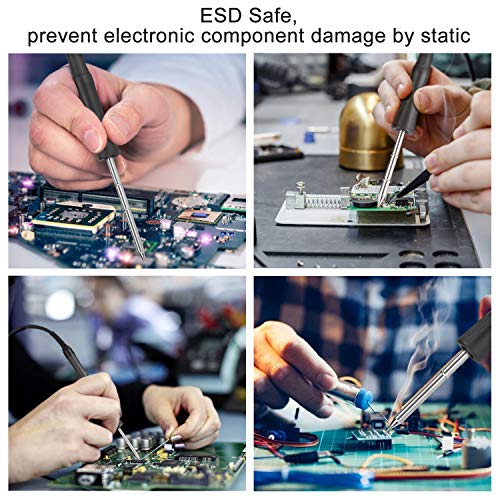 Lötkolben Digitale Lötstation ESD antistatisch Elektronik Soldering Iron 75W mit LCD Anzeige Lötset für Profi und… – Bild 4