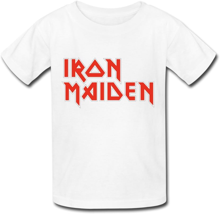 JJTC Hard Rock Metal Band Iron Maiden Logo T Shirt For KidsWhite