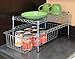 Seville Classics UltraZinc 2-Tier Pull-Out Sliding Basket Cabinet Organizer