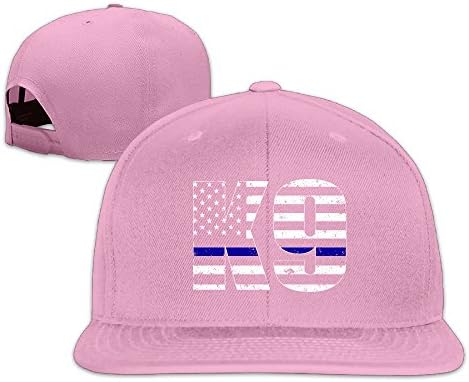 Police K9 Thin Blue Line Hip Hop Hats Youth Caps Adjustable Baseball Caps Pink