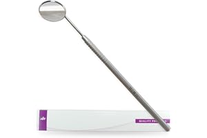 MJW Dental Mouth Mirror [Size 5 – Stainless Steel] – Dentist Tooth Inspection Mirror for Oral Examination, Hygienists & Eyela